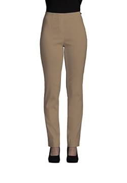 Robell Damen Slim Arbeitshose-Stretchhose, Beige, Gr.- 38 von Robell