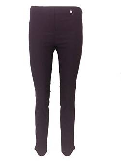 Robell Rose 7/8 Viskose Stretchhose Schmales Bein innen angeraut, Grösse:52, Farbe:Aubergine von Robell