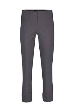 Robell Style BELLA09-7/8 Stoffhose Damen high Waist - Damenhose Power Stretch - Bengaline Stoff Hose mit Aufschlag und Gesäßtaschen - Bitte eine Größe Kleiner bestellen von Robell