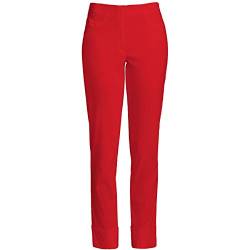 Robell Style BELLA09 – Bequeme, stretchige 7/8 Damenhose, Gerade geschnittenes Bein mit Aufschlag und Gesässtaschen Farbe Rot Größe 48 von Robell