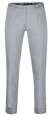 Robell Style Marie - Damen Jeans Straight - Jeanshose Damen high Waist - Stretch Jeans Hose bequemen Oberschenkel - Moderne Damenhose - Bitte Zwei Größen Kleiner bestellen, Light Grey, 44 von Robell