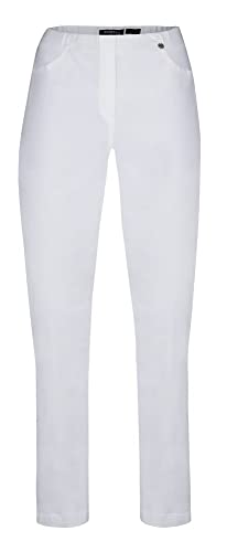 Robell Style Marie - Damen Jeans Straight - Jeanshose Damen high Waist - Stretch Jeans Hose bequemen Oberschenkel - Moderne Damenhose - Bitte Zwei Größen Kleiner bestellen, Weiß, 48 von Robell