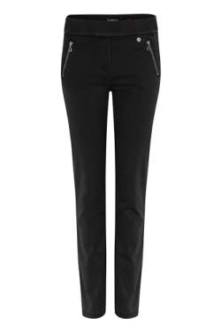 Robell Style NENA – Slim FIT, Denim Power Stretch Jeans, Gerade geschnittenes Bein und Gesässtaschen Farbe Schwarz Größe 46 von Robell