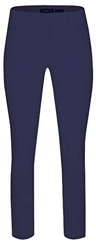 Robell Style ROSE09 – Bequeme, stretchige 7/8 Damenhose mit schmal geschnittenem Bein Farbe Marine Größe 42 von Robell