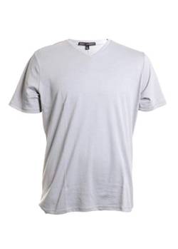 Robert Barakett V-Ausschnitt Kurzarm Pima Baumwolle Casual Solid Herren T-Shirt, Monument Grey, Mittel von Robert Barakett