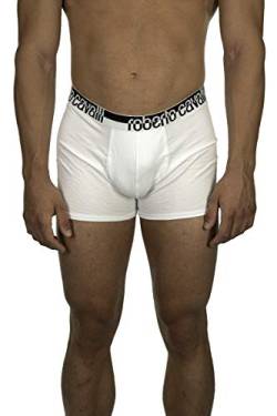 Roberto Cavalli Herren 2 pack Boxershorts Einteiliger Schlafanzug,, per pack Weiß (Weiss 100006), Large (Herstellergröße: L) von Roberto Cavalli