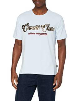 Roberto Cavalli Herren Uomo Cavalli Class T-Shirt, Seeblau, Large von Roberto Cavalli
