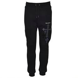 Herren Jogging Pant- Blue Multi Cross - Black M von Roberto Geissini