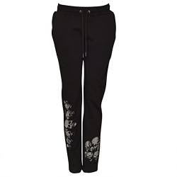 Roberto Geissini Damen Pant - Silver Skull - Black M von Roberto Geissini