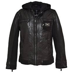 Roberto Geissini Herren Lederjacke JENSON - Sportlich 50 - Black von Roberto Geissini