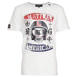 Roberto Geissini Herren T-Shirt American Skull White XXL von Roberto Geissini