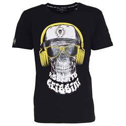 Roberto Geissini Herren T-Shirt DJ Skull Black 3XL von Roberto Geissini