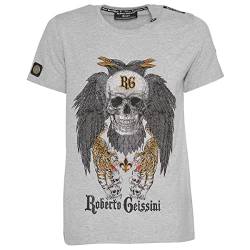 Roberto Geissini Herren T-Shirt Skull-Perfekt - Grey 3XL von Roberto Geissini