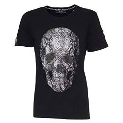 Roberto Geissini Herren T-Shirt - Skull Snake - Black S von Roberto Geissini