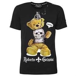Roberto Geissini Unisex T-Shirt Skull Bear-Black- L von Roberto Geissini