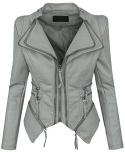 Rock Creek Selection Damen Kunstleder Jacke Übergangs D-305 [WS-901 Grau M] von Rock Creek Selection