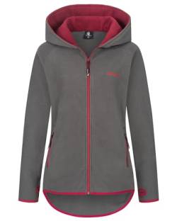 Rock Creek Damen Fleecejacke Mantel Übergangsjacke Windbreaker Fleece Jacken Outdoorjacke Stehkragen Damenjacke Teddyfleece Sweatjacke Pullover D-502 Dunkelgrau L von Rock Creek