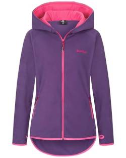 Rock Creek Damen Fleecejacke Mantel Übergangsjacke Windbreaker Fleece Jacken Outdoorjacke Stehkragen Damenjacke Teddyfleece Sweatjacke Pullover D-502 Violett XL von Rock Creek