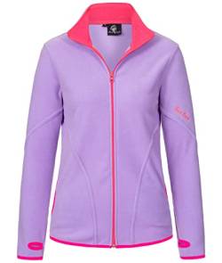 Rock Creek Damen Fleecejacke warm Übergangsjacke Windbreaker Fleece Jacken Outdoorjacke Stehkragen Damenjacke Teddyfleece Sweatjacke Pullover D-472 Flieder XXL von Rock Creek