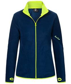 Rock Creek Damen Fleecejacke warm Übergangsjacke Windbreaker Fleece Jacken Outdoorjacke Stehkragen Damenjacke Teddyfleece Sweatjacke Pullover D-472 Navy L von Rock Creek