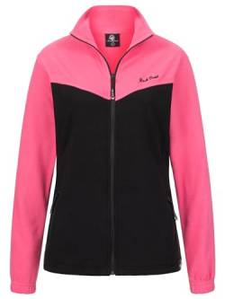 Rock Creek Damen Fleecejacke warm Übergangsjacke Windbreaker Fleece Jacken Outdoorjacke Stehkragen Damenjacke Teddyfleece Sweatjacke Pullover D-501 Schwarz S von Rock Creek