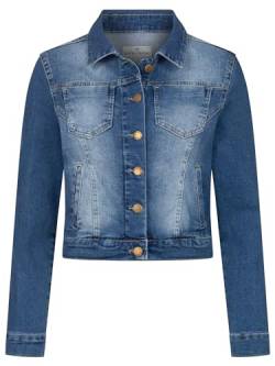 Rock Creek Damen Jeans Jacke Übergangs Jacke Denim Blouson Stretch Kurz Classic Jeansjacken Urban Stonewash D-493 Blau XS von Rock Creek