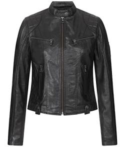 Rock Creek Damen Lederjacke Biker Jacke Echtleder Motorradjacke Leder Jacken Damenjacke Stehkragen Winterjacke Übergangsjacke D-481 Schwarz L von Rock Creek