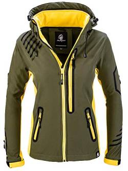 Rock Creek Damen Softshell Jacke Windbreaker Regenjacke Übergangsjacke Softshelljacke Damenjacke Regenmantel Outdoorjacke D-402 Dunkelgrün L von Rock Creek