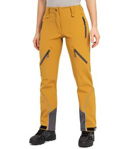 Rock Creek Damen Softshellhose Outdoor Hosen Wanderhose Sporthose Regenhose Damenhosen Outdoorhose Wasserdicht Taschen Softshell Hosen D-444 Maisgelb L von Rock Creek