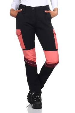 Rock Creek Damen Softshellhose Outdoor Hosen Wanderhose Sporthose Regenhose Damenhosen Outdoorhose Wasserdicht Taschen Softshell Hosen D-483 Coral 2XL von Rock Creek