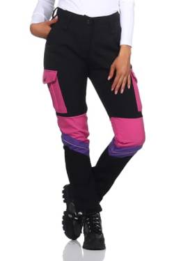 Rock Creek Damen Softshellhose Outdoor Hosen Wanderhose Sporthose Regenhose Damenhosen Outdoorhose Wasserdicht Taschen Softshell Hosen D-483 Pink 2XL von Rock Creek