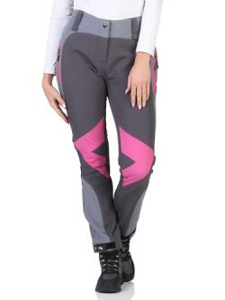 Rock Creek Damen Softshellhose Outdoor Hosen Wanderhose Sporthose Regenhose Damenhosen Outdoorhose Wasserdicht Taschen Softshell Hosen D-484 Dunkelgrau XS von Rock Creek