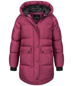 Rock Creek Damen Steppjacke Mantel Leicht Damenjacke Frauen Jacken Stepp Jacken mit Kapuze Daunenjacke Thremojacke D-488 Weinrot S von Rock Creek