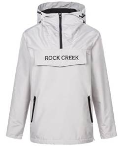 Rock Creek Damen Übergangs Jacke Outdoor Jacke Windbreaker Übergangsjacke Anorak Kapuze Regenjacke Winterjacke Damenjacke Jacket D-474 Grau XS von Rock Creek