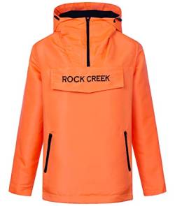 Rock Creek Damen Übergangs Jacke Outdoor Jacke Windbreaker Übergangsjacke Anorak Kapuze Regenjacke Winterjacke Damenjacke Jacket D-474 Orange XL von Rock Creek