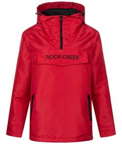 Rock Creek Damen Übergangs Jacke Outdoor Jacke Windbreaker Übergangsjacke Anorak Kapuze Regenjacke Winterjacke Damenjacke Jacket D-474 Rot XL von Rock Creek