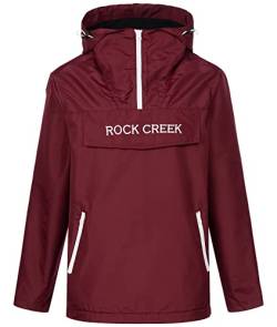 Rock Creek Damen Übergangs Jacke Outdoor Jacke Windbreaker Übergangsjacke Anorak Kapuze Regenjacke Winterjacke Damenjacke Jacket D-474 Weinrot S von Rock Creek