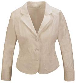 Rock Creek Designer Damen Leinen Blazer Business Jacke Leinenblazer Damenblazer Sakko Damenjacke Übergangsjacke Sommerjacke D-420 Beige 46 von Rock Creek