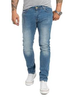 Rock Creek Designer Herren Jeans Hose Stretch Jeanshose Basic Slim Fit [RC-2131 - V.Light Blue - W32 L30] von Rock Creek