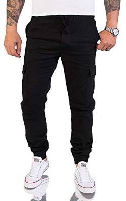 Rock Creek Herren Cargohose Chinohose Outdoor Herrenhose Tapered Jogging Pants Hose mit Taschen Beintaschen Männer H-179 Schwarz W29 L32 von Rock Creek