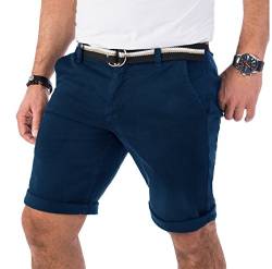 Rock Creek Herren Chino Shorts Hose Kurz Chinoshorts Inkl Gürtel Männer Sommer Bermuda Stretch Rc-2133 29 Navy von Rock Creek