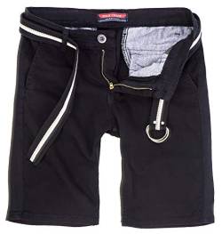 Rock Creek Herren Chino Shorts Hose Kurz Chinoshorts Inkl Gürtel Männer Sommer Bermuda Stretch Rc-2133 29 Schwarz von Rock Creek