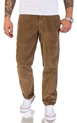 Rock Creek Herren Cord Hose Regular Fit Chino Hose Klassische Hosen Herrenhose Straight Cut Chinos Herren Cordhosen RC-2156 Dunkelbeige W29 L32 von Rock Creek