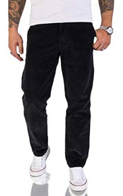 Rock Creek Herren Cord Hose Regular Fit Chino Hose Klassische Hosen Herrenhose Straight Cut Chinos Herren Cordhosen RC-2156 Schwarz W29 L30 von Rock Creek