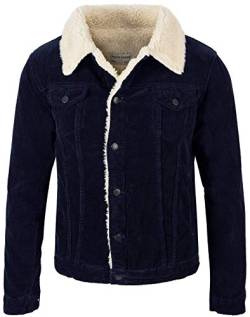 Rock Creek Herren Cordjacke Winterjacke Teddyfutter Jeansjacke Herrenjacke Herren Winter Jacken Teddyfellkragen Parka Warm H-211 Navy M von Rock Creek