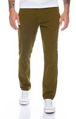 Rock Creek Herren Designer Chino Hose Regular Slim Chinohose RC-390 Olive W33 L34 von Rock Creek