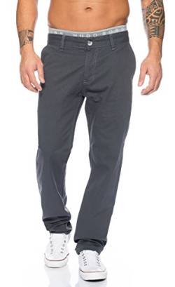 Rock Creek Herren Designer Chino Stoff Hose Chinohose Regular Fit Herrenhose W29-W40 RC-2083 [RC-2083 - Dunkelgrau - W33 L32] von Rock Creek