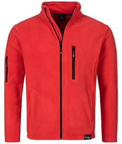 Rock Creek Herren Fleece Jacke Outdoor Wanderjacke Pullover Full Zip Hoodie Herrenjacke Fleecejacke Winterjacke Strickjacke Strickfleecejacke H-197 Rot 4XL von Rock Creek