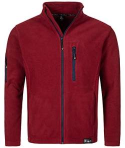 Rock Creek Herren Fleece Jacke Outdoor Wanderjacke Pullover Full Zip Hoodie Herrenjacke Fleecejacke Winterjacke Strickjacke Strickfleecejacke H-197 Weinrot S von Rock Creek