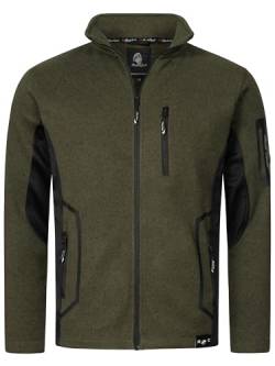 Rock Creek Herren Fleece Jacke Outdoor Wanderjacke Pullover Full Zip Hoodie Herrenjacke Fleecejacke Winterjacke Strickjacke Strickfleecejacke H-367 Dunkelgrau 2XL von Rock Creek